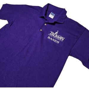 Truman State‎ University Shirt Mens Small Purple Band Polo College Bulldogs EUC